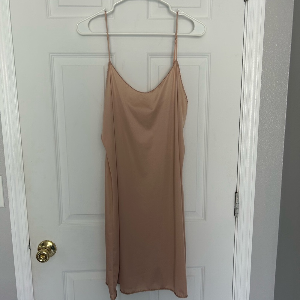 Vintage Vanity Fair Beige Night Gown/Slip Dress